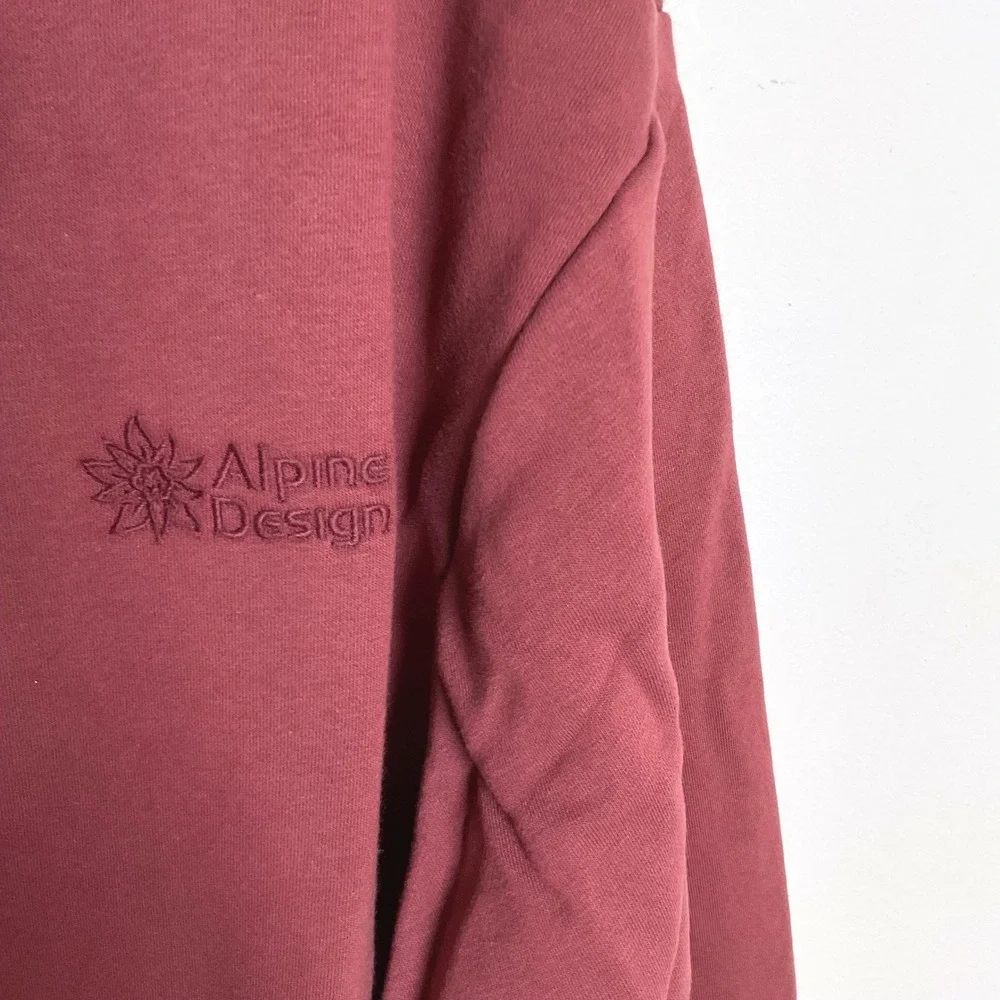 Alpine Design Mens XL Pre-Wash Hike Hoodie Dark Auburn‎ Pullover Sweatshirt NWT